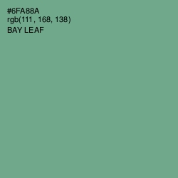 #6FA88A - Bay Leaf Color Image