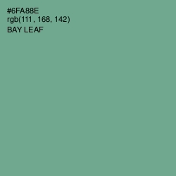 #6FA88E - Bay Leaf Color Image