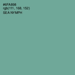 #6FA898 - Sea Nymph Color Image