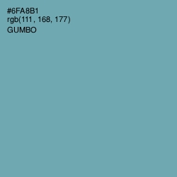 #6FA8B1 - Gumbo Color Image