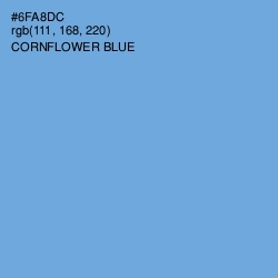 #6FA8DC - Cornflower Blue Color Image