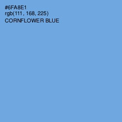 #6FA8E1 - Cornflower Blue Color Image