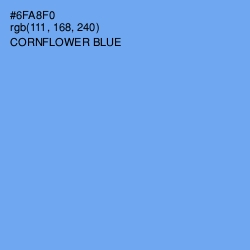 #6FA8F0 - Cornflower Blue Color Image