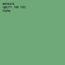 #6FA97A - Fern Color Image