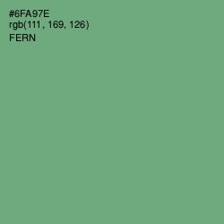 #6FA97E - Fern Color Image