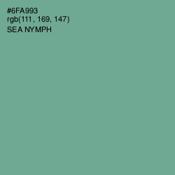 #6FA993 - Sea Nymph Color Image