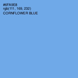#6FA9E8 - Cornflower Blue Color Image