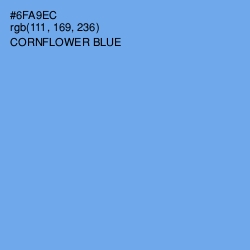 #6FA9EC - Cornflower Blue Color Image