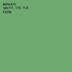 #6FAA70 - Fern Color Image