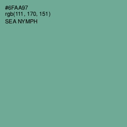 #6FAA97 - Sea Nymph Color Image