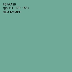 #6FAA99 - Sea Nymph Color Image