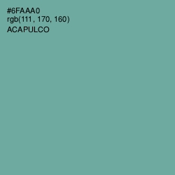 #6FAAA0 - Acapulco Color Image