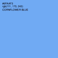 #6FAAF3 - Cornflower Blue Color Image