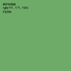 #6FAB68 - Fern Color Image