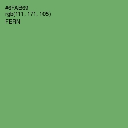 #6FAB69 - Fern Color Image