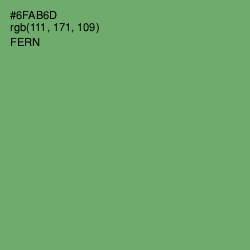 #6FAB6D - Fern Color Image