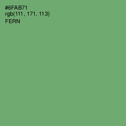 #6FAB71 - Fern Color Image