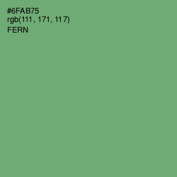 #6FAB75 - Fern Color Image