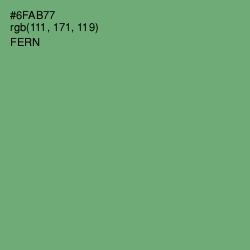 #6FAB77 - Fern Color Image