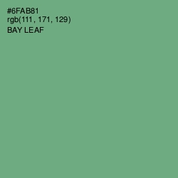 #6FAB81 - Bay Leaf Color Image