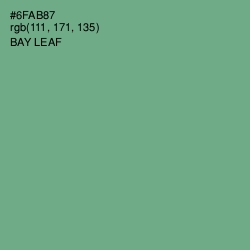 #6FAB87 - Bay Leaf Color Image