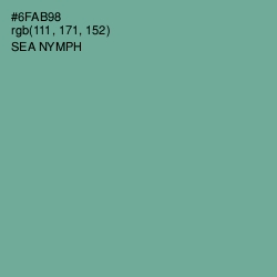 #6FAB98 - Sea Nymph Color Image
