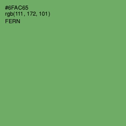 #6FAC65 - Fern Color Image