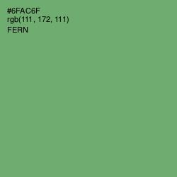 #6FAC6F - Fern Color Image