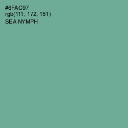 #6FAC97 - Sea Nymph Color Image