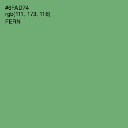 #6FAD74 - Fern Color Image