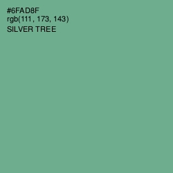 #6FAD8F - Silver Tree Color Image