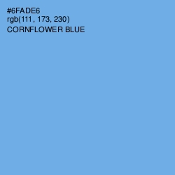 #6FADE6 - Cornflower Blue Color Image