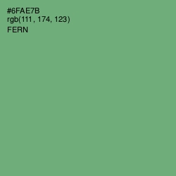 #6FAE7B - Fern Color Image