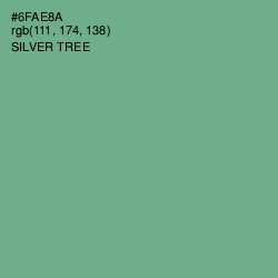 #6FAE8A - Silver Tree Color Image