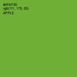 #6FAF35 - Apple Color Image