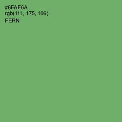 #6FAF6A - Fern Color Image