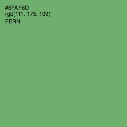 #6FAF6D - Fern Color Image