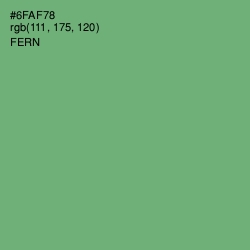 #6FAF78 - Fern Color Image