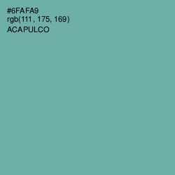 #6FAFA9 - Acapulco Color Image