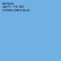 #6FB0E5 - Cornflower Blue Color Image