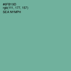 #6FB19D - Sea Nymph Color Image