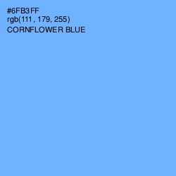 #6FB3FF - Cornflower Blue Color Image