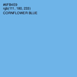#6FB4E9 - Cornflower Blue Color Image