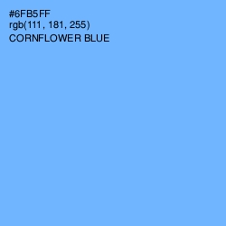 #6FB5FF - Cornflower Blue Color Image