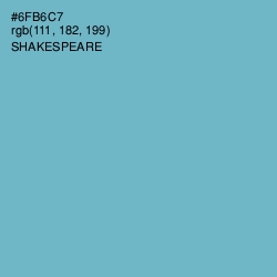 #6FB6C7 - Shakespeare Color Image