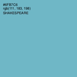 #6FB7C6 - Shakespeare Color Image