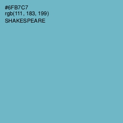 #6FB7C7 - Shakespeare Color Image