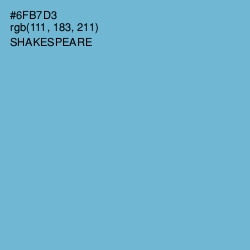 #6FB7D3 - Shakespeare Color Image