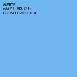 #6FB7F1 - Cornflower Blue Color Image