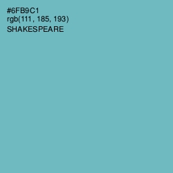 #6FB9C1 - Shakespeare Color Image